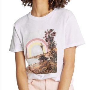 Wildfox Rainbow Coast Graphic Print Keke Tee
